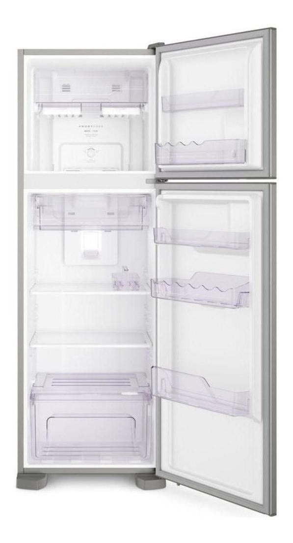 Geladeira Electrolux Frost Free 371L Turbo Congelamento Duplex Cor Inox DFX41 127v
