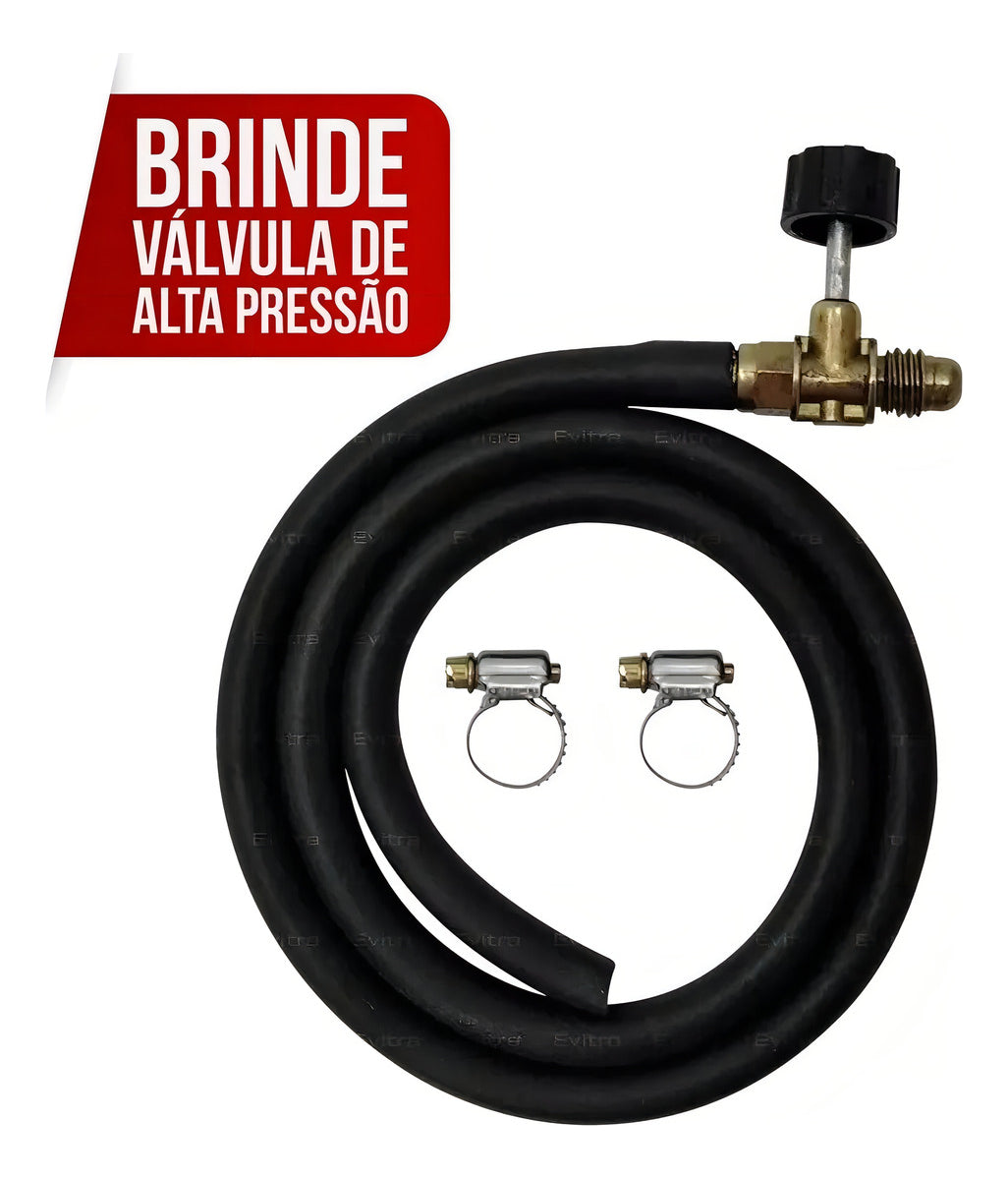 Fogão Industrial 6 Bocas Alta Pressão P5 Com Forno 60 Litros Cor Preto Botijão - ALTA PRESSÃO