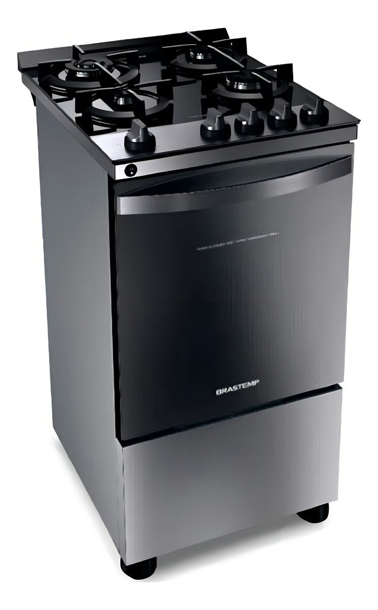 Fogão Brastemp BFO4VBRRNA com porta cega 127V - aço inoxidável