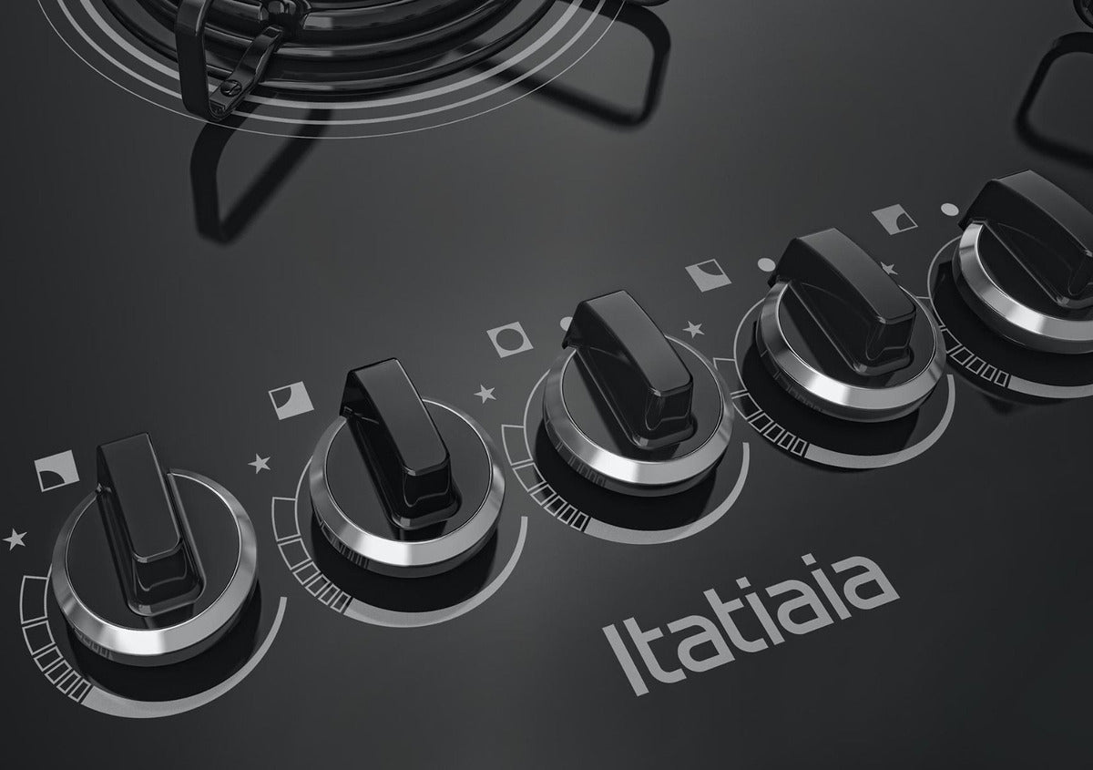 Cooktop 5 Bocas Itatiaia Essencial Preto Bivolt 127V/220V