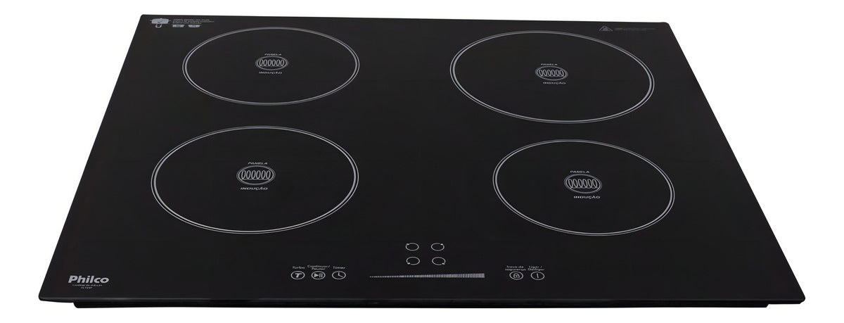 Fogão Cooktop De Indução Philco 4 Bocas Pct04p Preto 220v