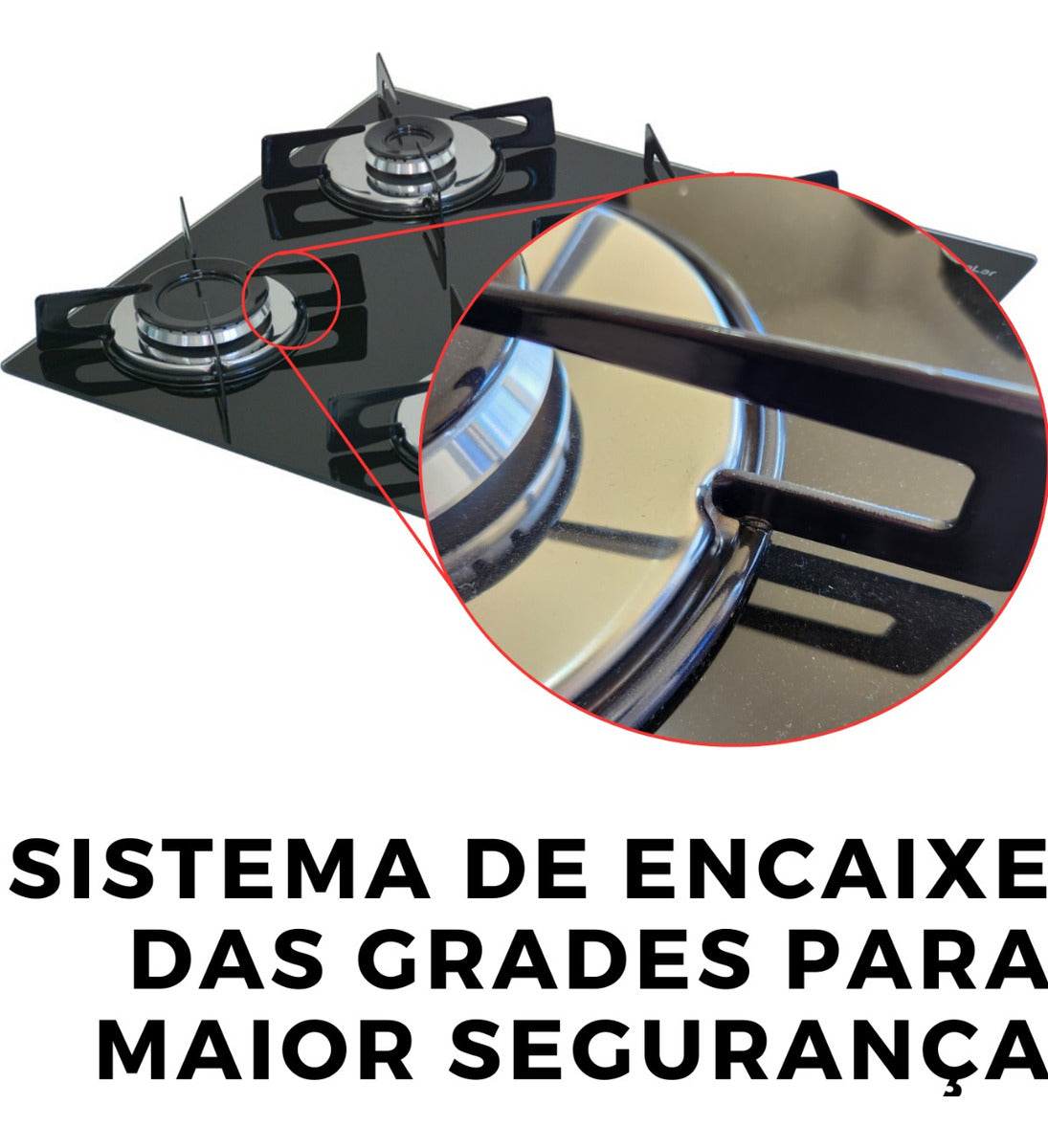 Fogão Cooktop Gás 4 Bocas Ultra Chama 127v/220v Preto
