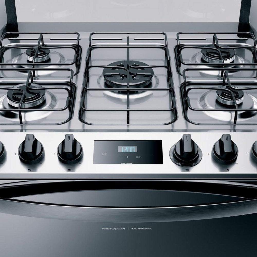 Fogão De Embutir Brastemp 5 Bocas Inox - Bys5pcr
