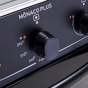 Fogão 4 Bocas Preto com Mesa Inox Atlas Mônaco Plus Bivolt 127V/220V 50Litros