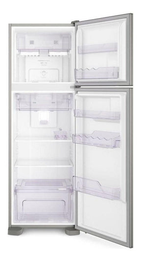Geladeira Electrolux Frost Free 371L Turbo Congelamento Duplex Cor Inox DFX41 127v
