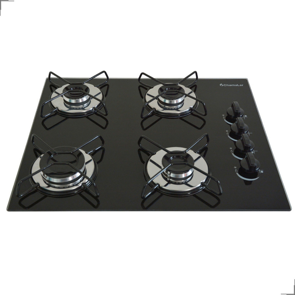 Fogão Cooktop Gás 4 Bocas Ultra Chama 127v/220v Preto