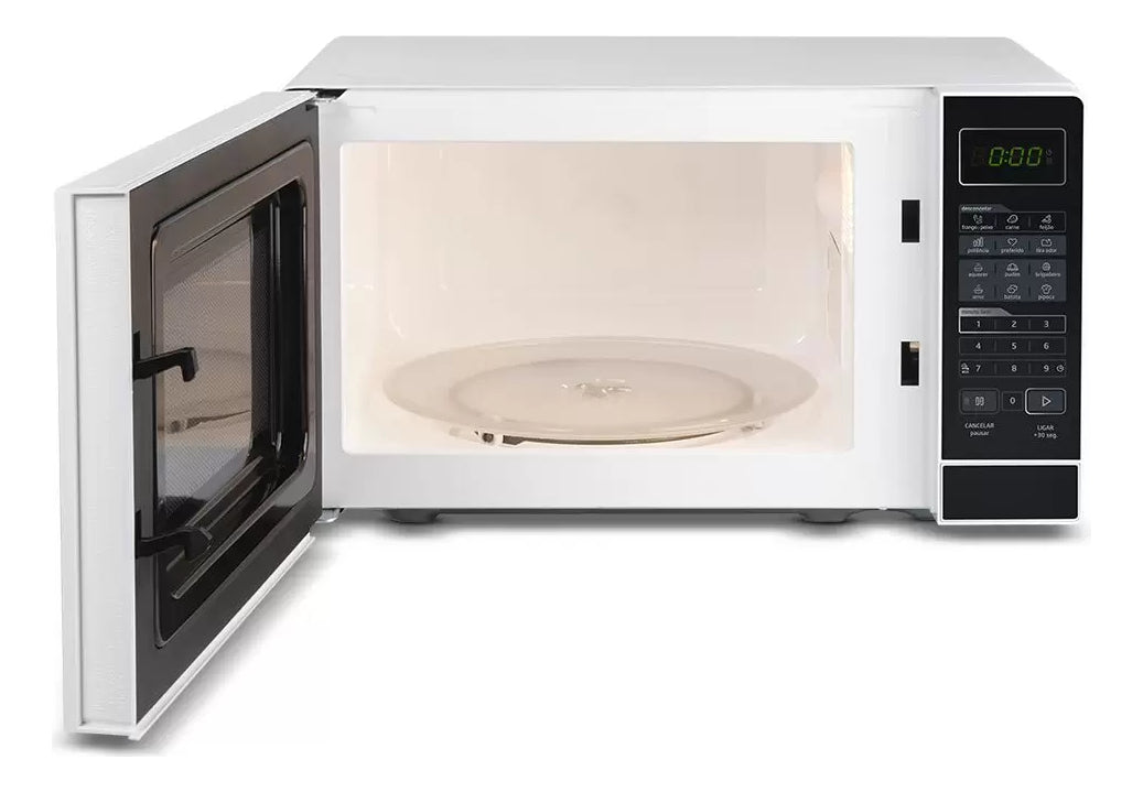 Micro-ondas 20l Branco Porta Preta Minuto Fácil Midea 110V