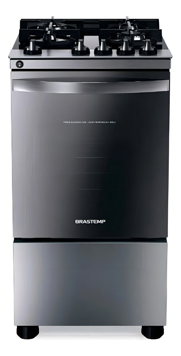 Fogão Brastemp BFO4VBRRNA com porta cega 127V - aço inoxidável