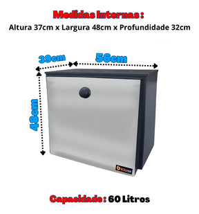 Fogão Industrial 6 Bocas Alta Pressão P5 Com Forno 60 Litros Cor Preto Botijão - ALTA PRESSÃO