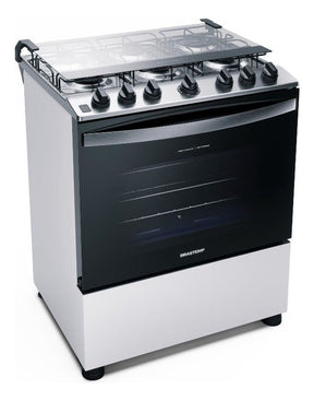 Fogão Brastemp 6 Bocas Branco Com Botões Removíveis E Exclus Tipo de conexão Gás engarrafado 110V/220V