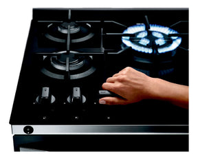 Fogão Brastemp 5 Bocas Preto Com Mesa De Vidro E Turbo Chama Tipo de conexão Gás engarrafado 110V/220V