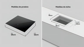 Cooktop de Indução 4 Bocas Preto com Trava de Segurança Dako Supreme 220V
