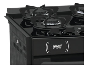 Fogão Venax Gaudí Prisma Vítreo com porta com visor 127V/220V - preto