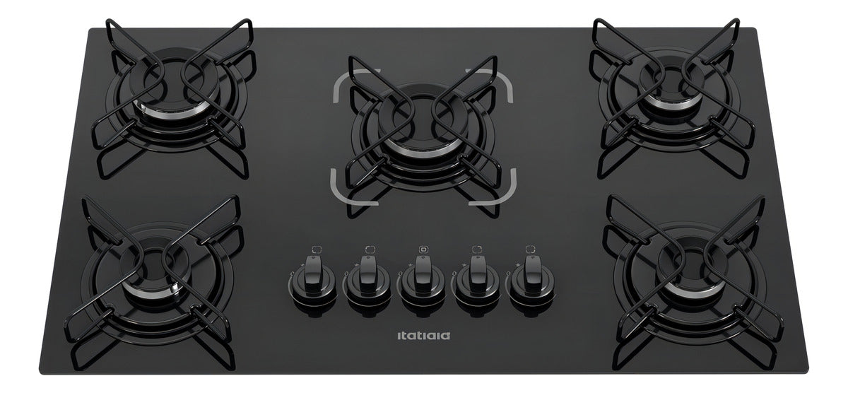 Fogão Cooktop Gás Itatiaia Essencial 5 Bocas Preto 127V/220V