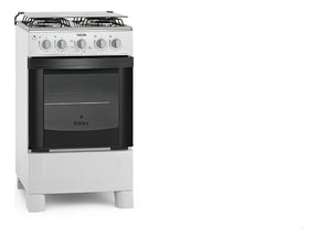 Fogão 4 Bocas Branco Itatiaia de chão Star Clean a gás Forno 51L com porta de vidro