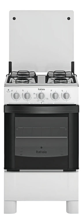 Fogão 4 Bocas Branco Itatiaia de chão Star Clean a gás Forno 51L com porta de vidro