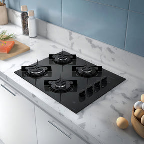 Cooktop 4 Bocas Preto Com Mesa Vidro Atlas Agile Up Bivolt