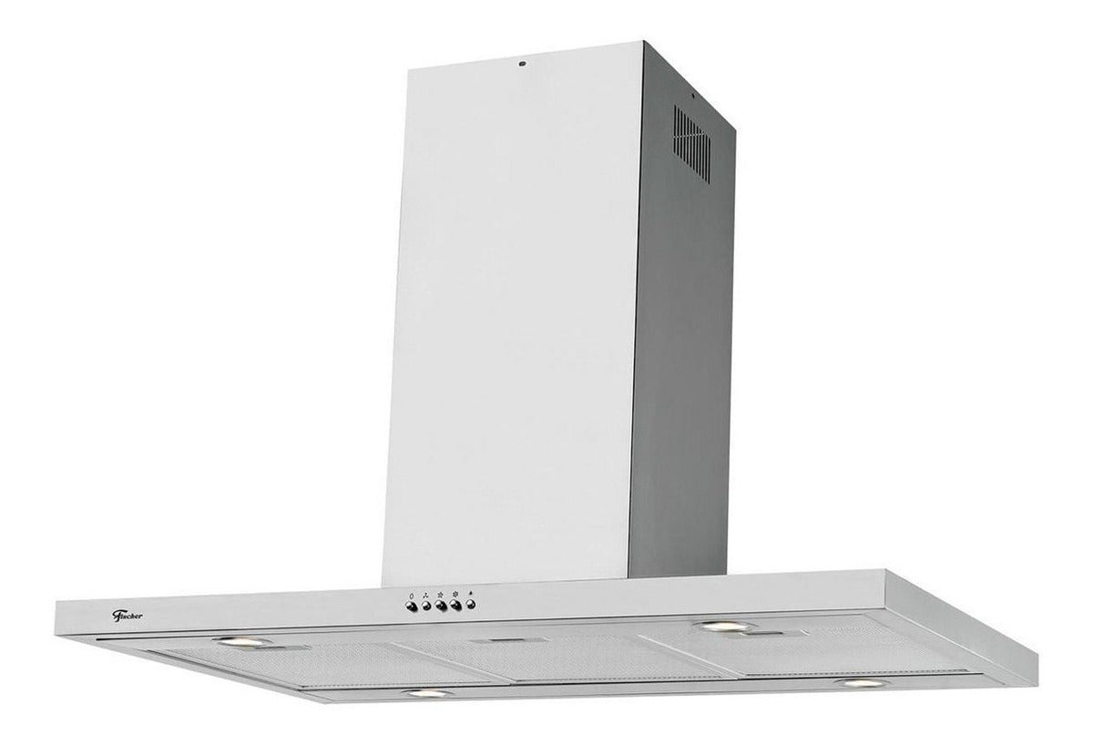 Coifa De Ilha Fischer Tradition Line 90cm Inox Escovado 220v Cor Aço inoxidável