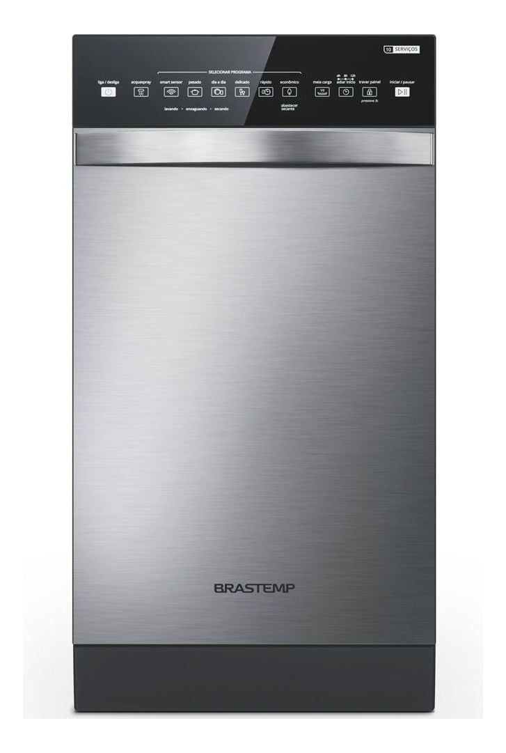 Lava-louças 10 Serviços Brastemp Cor Inox Com Ciclo Pesado Cor Prateado 220V
