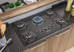 Cooktop 5 Bocas Itatiaia Essencial Preto Bivolt 127V/220V