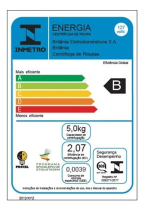 Centrífuga De Roupas Bcr15b Cesto Inox 15kg Branca Britânia 110v