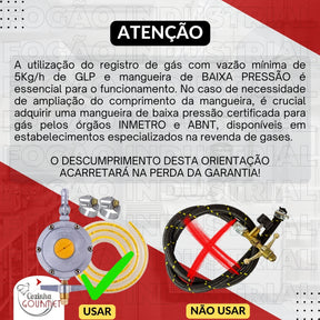 Fogão Industrial De Piso 6 Bocas Cozinha Gourmet FOG-PISO-6B-MISTO-BP Cor Cinza/grafite