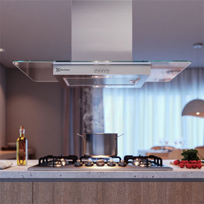Coifa De Ilha Electrolux 90cm Vidro Com Luz De Led Efficient 220V