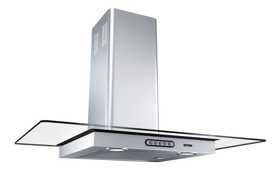 Coifa De Parede 80cm Vidro Reto Duto Slim Fogatti Inox