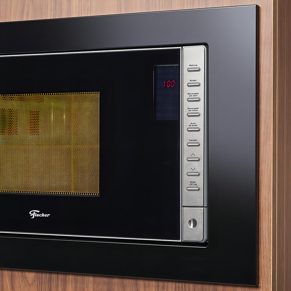 Micro-ondas De Embutir Fischer Fit Line 25l Preto 220v