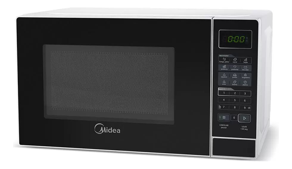 Micro-ondas 20l Branco Porta Preta Minuto Fácil Midea 110V