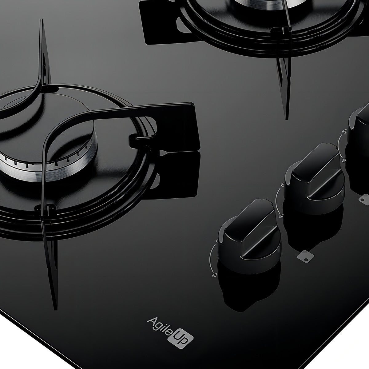Cooktop 4 Bocas Preto Com Mesa Vidro Atlas Agile Up Bivolt