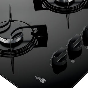 Cooktop 4 Bocas Preto Com Mesa Vidro Atlas Agile Up Bivolt