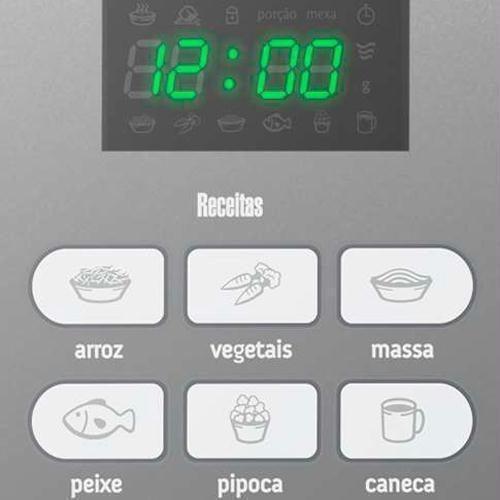 Micro-ondas Cm020bf 20 Litros Espelhado Com Função Descongelar Cor Cinza/inox Consul 220v