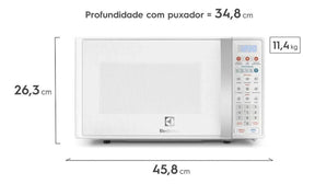 Micro-ondas Electrolux 20 Litros Função Tira Odor Branco Mto 220V