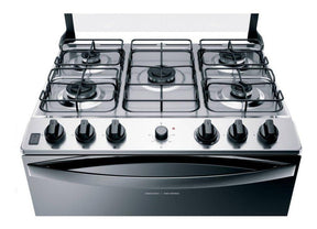 Fogão Brastemp 5 Bocas Duplo Forno Cor Inox Com Botões Remov Tipo de conexão Gás engarrafado 110V