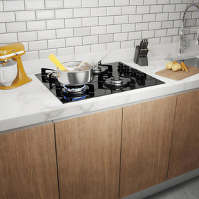 Cooktop 4 Bocas Preto Com Mesa Vidro Atlas Agile Up Bivolt