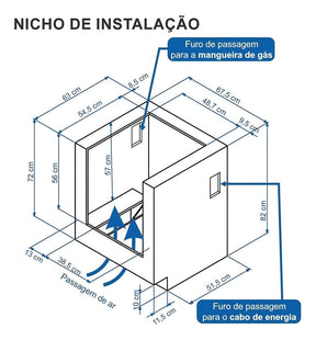 Fogão Venax Gaudí Prisma Vítreo com porta com visor 127V/220V - preto