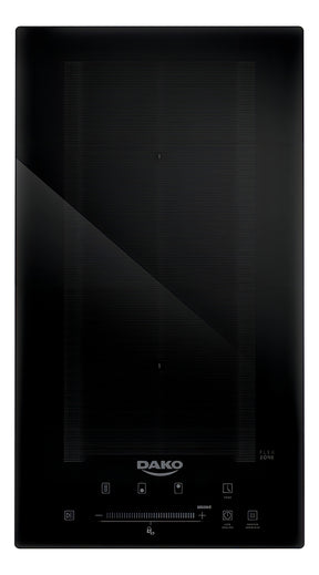 Cooktop De Indução 2 Bocas Preto Com Zona Flexível Dako 220v
