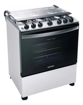 Fogão Brastemp 6 Bocas Branco Com Botões Removíveis E Exclus Tipo de conexão Gás engarrafado 110V/220V