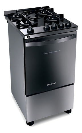 Fogão Brastemp BFO4VBR com porta com visor 127V - inox