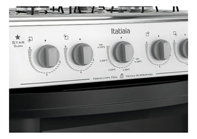 Fogão 4 Bocas Branco Itatiaia de chão Star Clean a gás Forno 51L com porta de vidro