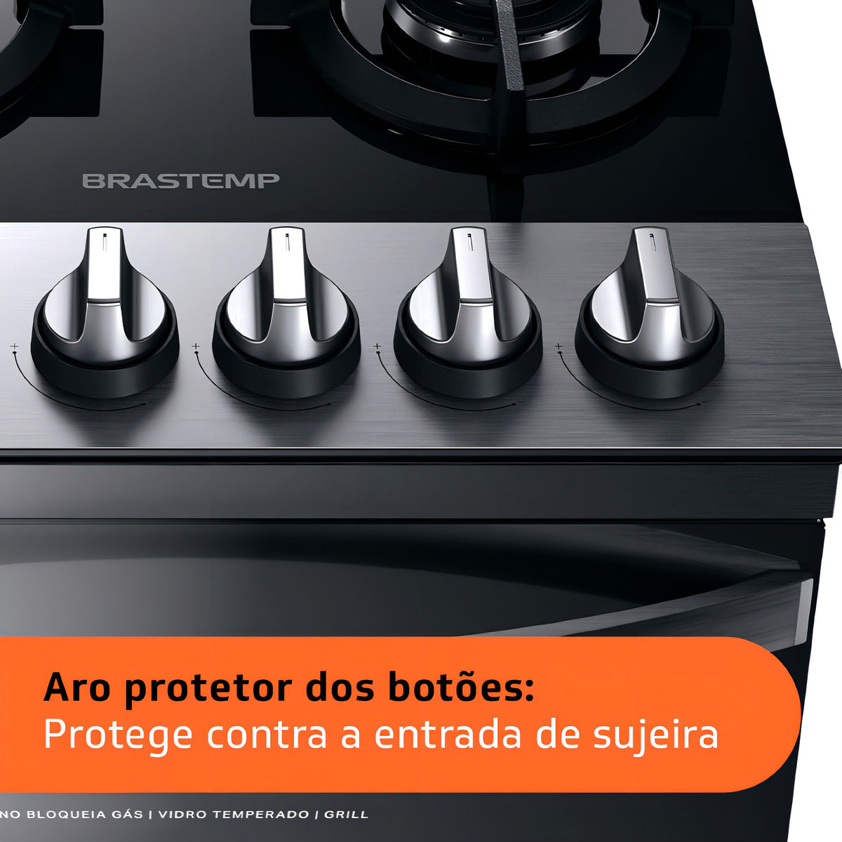 Fogão Brastemp BFO4VBR com porta com visor 127V - inox
