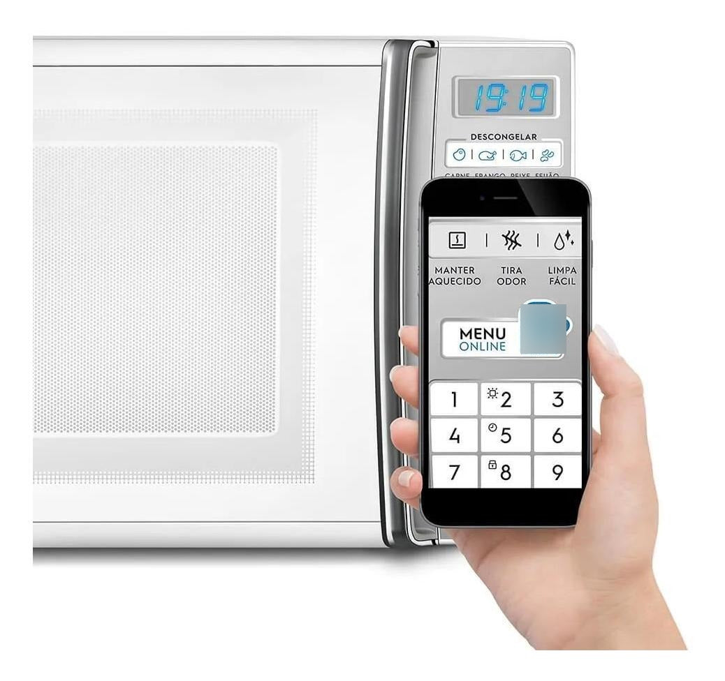 Micro-ondas de Bancada Electrolux Branco 27L com 55 receitas pré-programadas no Menu Online MB37R 220v