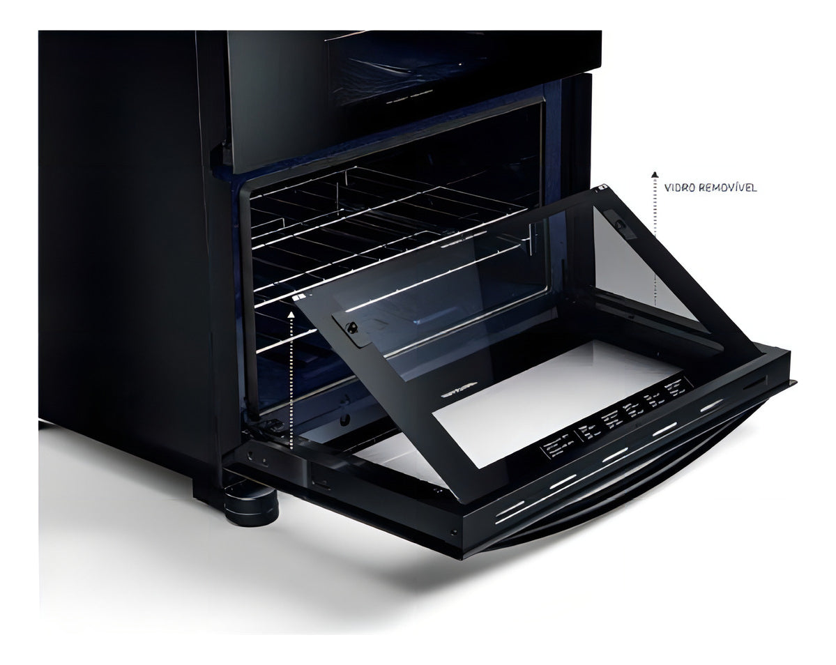 Fogão Brastemp BFD5VCE com porta com visor 220V - preto