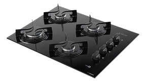 Cooktop 4 Bocas Preto Com Mesa Vidro Atlas Agile Up Bivolt
