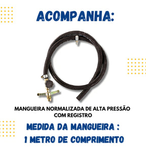 Fogão Semi Industrial Caminhoneiro 2 Bocas Alta Pressão Cor Preto
