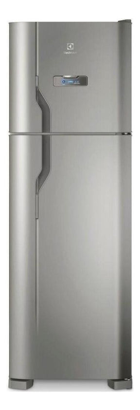 Geladeira Electrolux Frost Free 371L Turbo Congelamento Duplex Cor Inox DFX41 127v