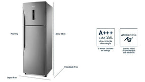 Geladeira A+++ Frost Free 387 L Aço Escovado Panasonic 127V